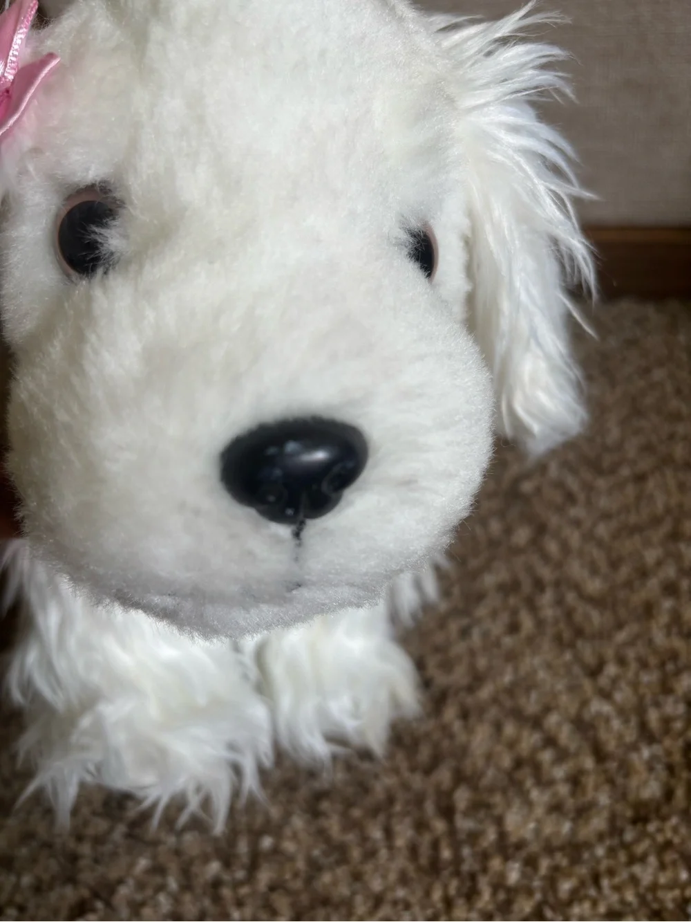 10” Battat Yorkie Maltese Puppy Dog Plush Pink Bow